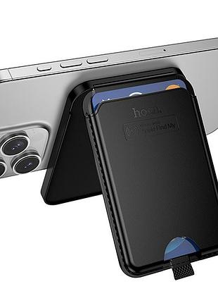 Кардхолдер магнітний hoco e91i tiger з трекером 120 mah black