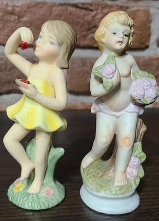 Пара порцелянових декоративних фігурок
