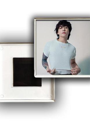 Магнит акриловый чон чонгук bts bangtan boys бтс 6.5 х 6.5 см (mg_0012)