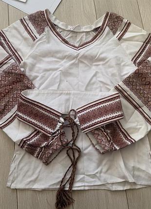 Вишиванка жіноча з поясом укргламур