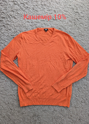 Легенький чоловічий светрик від uniqlo, з вмістом кашеміру 10%, size s, підійде на м, плечі 43 підпахви 49 рукав 67 довжина 67 добре тягнеться