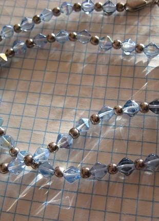 Намисто. намисто. блакитне скло.