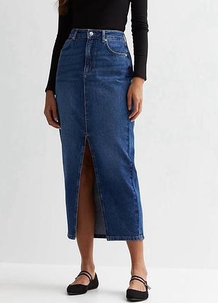 Джинсова спідниця з розрізом n e w l 0 0 k