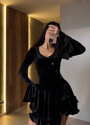 Оксамитова чорна сукня 🖤🖤🖤