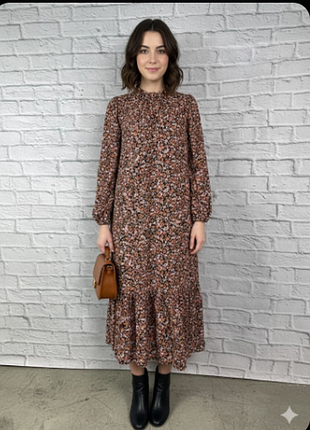 Макси платье в цветочный принт new look