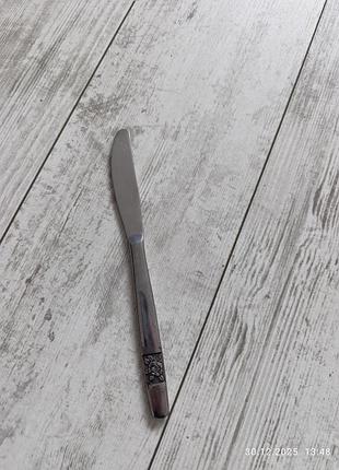 Винтажный столовый нож с розой