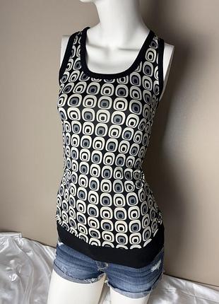 Французька майка топ довга франція гламур принт скінні вінтаж вінтажна y2k