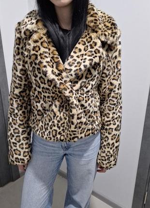 Шубка шуба леопард