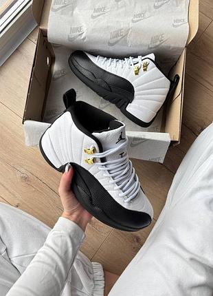 Кроссовки jordan 12 retro taxi white black арт 2079