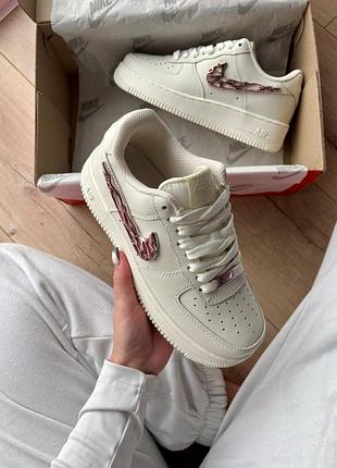 Кросівки nike air force 1 low molten metal beige pink  арт 0294