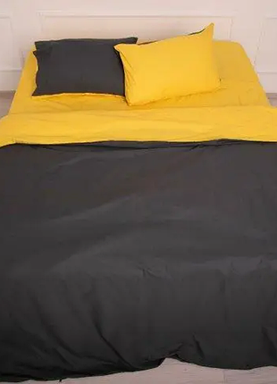 Комплект постельного белья двуспальный yellow/gray