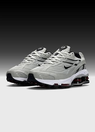 Чоловічі кросівки nike x supreme shox ride 2 sp light grey black