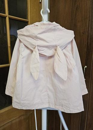 Плащ / тренч для девочки розовый зайчик 6