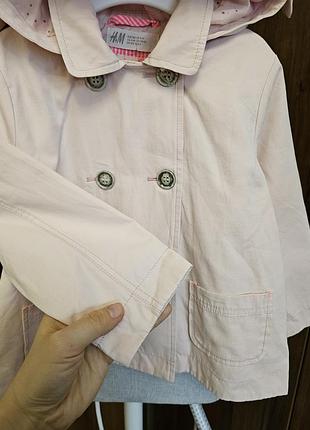 Плащ / тренч для девочки розовый зайчик 3