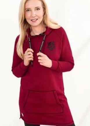 Классное длинное худи/ платье/туника crivit jette sport с двойным теплым капюшоном.