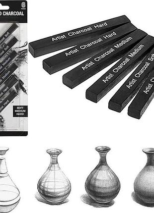 Воскові олівці чорні "art nation" cpc0810 knz