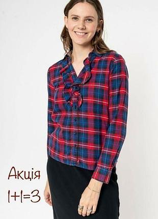 Сорочка tommy hilfiger з рюшами у клітинку