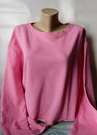 Свитшот розовый двунитка