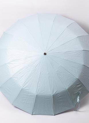 Парасолька механічна з принтом надійна з поліестеру діаметр 99 см блакитна hp-23-3bl