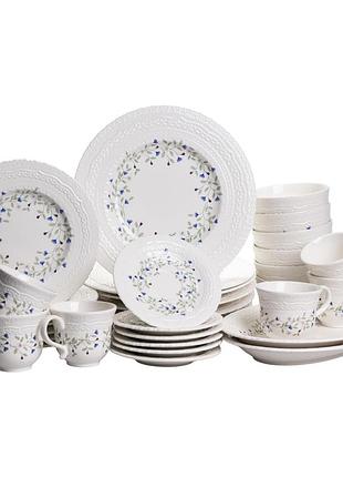 Столовый набор посуды тарелок и чашек 32 предмета на 6 персон sophie фарфоровый, обеденный столовый сервиз тарелок yy78-5a