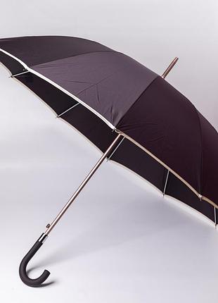 Классический зонт-трость с чехлом полуавтомат из полиэстера прочный надежный 12 спиц диаметр 120 см фиолетовый hp-23-16v