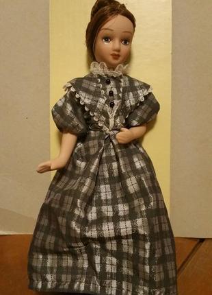 Редкая кукла ручной работы девушка платье коллекционная фарфор