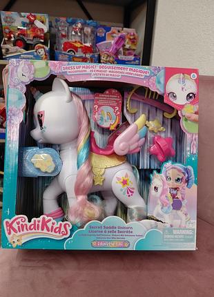 Игровой набор moose kindi kids единорог (kindi kids dress up magic secret saddle unicorn) - это игрушка-единорог с секретным отделением