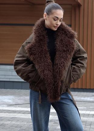 Куртка парка з натуральним хутром