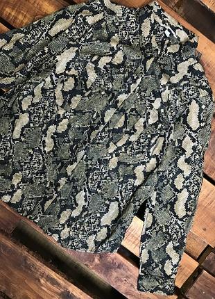 Жіноча сорочка в зміїний принт h&amp;m (ейч енд ем хлр ідеал оригінал різнобарвна)