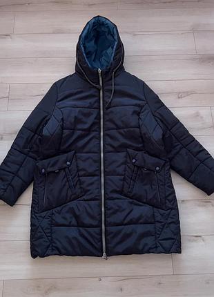 Великого розміру тепла зимова жіноча куртка 58 роз.