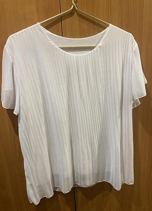 Нова жіноча біла блуза коротким рукавом