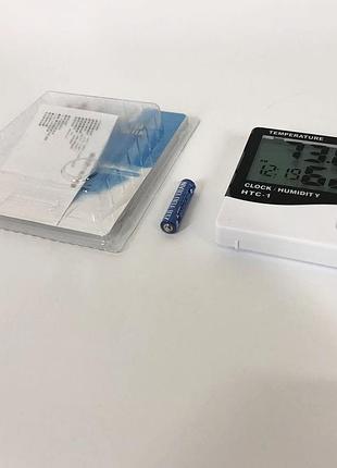 Термогигрометр generic htc-1 часы будильника метеостанция, термометр гигрометр в любом месте 9