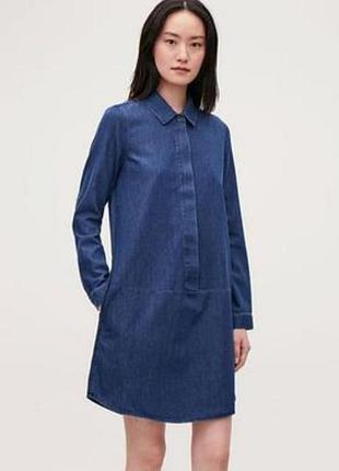 Cos джинсова сукня-сорочка міні з кишенями 48 розмір