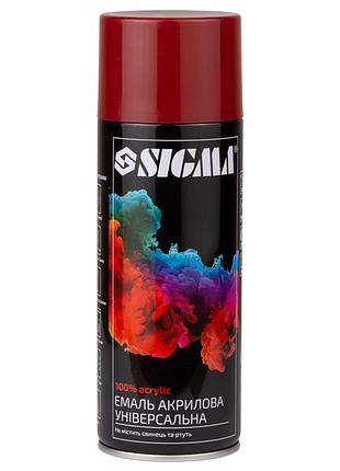 Емаль аерозольна акрилова 400 мл ral 3009 оксидно-червоний глянець sigma (2736921)
