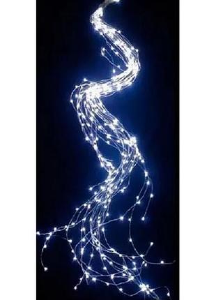 Гірлянда на ялинку кінський хвіст 2 метри 30 ниток холодний білий