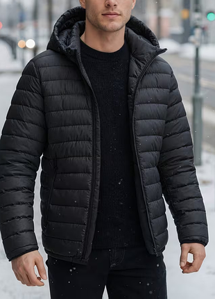 Мужская зимняя куртка с капюшоном