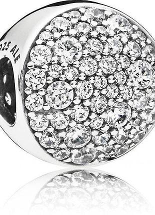 Серебряный шарм пандора "паве" 797540cz