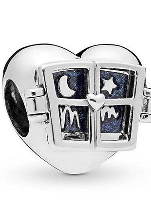 Срібна намистина пандора "вікно любові" 798006en63