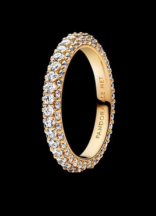Серебряное кольцо пандора "ряд паве" 52