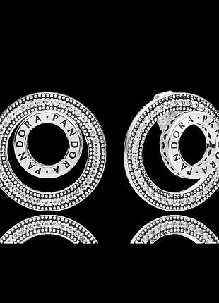 Серебряные серьги-пусеты "навсегда" 297446cz