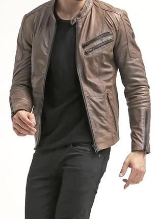 Куртка кожаная байкерская freaky nation davidson1 leather jacket original р.m