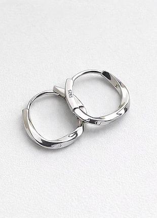 Срібні сережки-кільця 925 проба, мінімалізм