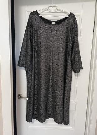 Нарядна святкова сукня з срібним напиленням