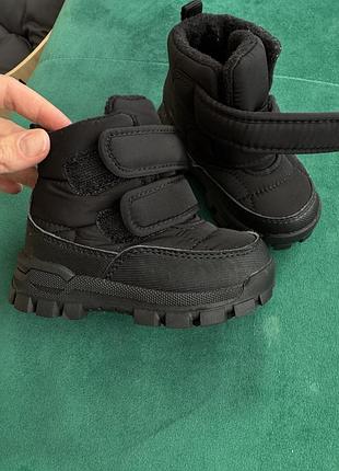 Дитячі стьобані чоботи на липучках, 23 розмір, next