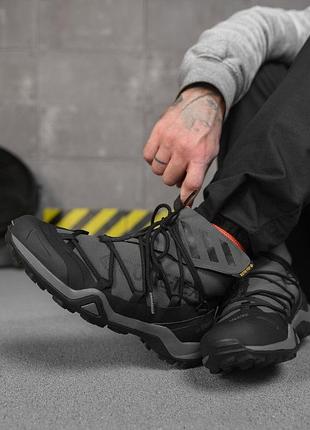 Зимние мужские термо terex кроссовки black/grey вт0536(30 - 00)