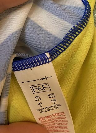 Купальник f&f 4/5 лет 2