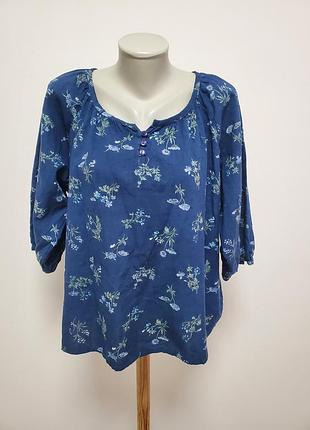 Гарна легка котонова блузка вільного фасону