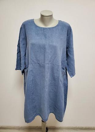 Красивое итальянское льняное платье