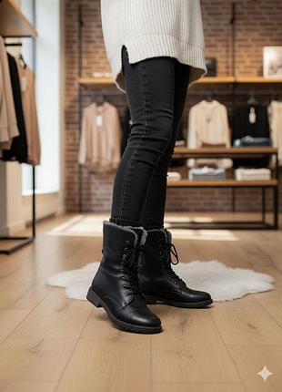 Обувь ботинки утепленные зимние черные 39