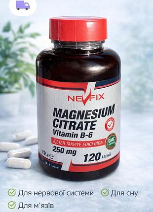 Nevfit magnesium citrate + vitamin b 6 - 120 капсул